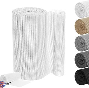 AMZYYDS 45x600cm White Drawer Liner-Non Slip Drawer Liner Shelf Liner for Kitchen Cabinets, Cupboard Liners, Fridge Mat, Waterproof Adhesive Kitchen Drawer Liner, Plastic EVA Material (White)