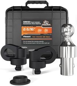 60692 Puck System Gooseneck Hitch Ball Kit with Box, Fit for 2013-2021 Ford F250 F350 F450, 2016-2021 Chevrolet GMC 2500HD 3500HD, Nissan Titan XD, 2-5/16“ Ball kit, 30000 lbs GTW/7500 lbs VTW