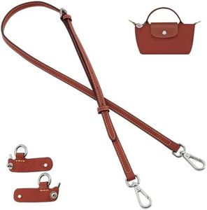 jiesinlov Leather Bag Shoulder Strap Replacement Crossbody Adjustable Conversion Kit Fit for Mini Pouch(NEW-CHESTNUT)
