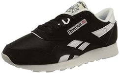 Reebok Men's Classic Nylon Shoes, black black white, 9.5 UK