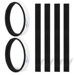 Felt Strips 20Pieces Pack 1/2x 6 Inches Self Adhesive Black Furniture Felt Strips Anti Scratch Heavy Duty 3mm Floor Protector for Rocking Chair for Hardwood Floor