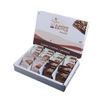 Loyka Almond Brittle Assorted Choco Box - 24 Pcs| Premium Chocolate Gift Hamper | Choco & Nut Dryfruit Delicacy | Roasted California Almonds (45%),Dark Choco & Salted Caramel | Any-Time Snack - 408 Gm