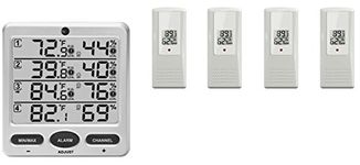 Ambient Weather Wireless Indoor/Outdoor 8-Channel Thermo-Hygrometer with Four Remote Sensors WS-10-X4