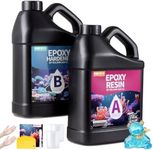 1 Gallon (3.8L) Epoxy Crystal Clear Epoxy, No Yellowing No Bubble Self Leveling Coating Casting Resin for Table Tops, Art Crafts, Jewelry, Molds, DIY Projects 1:1 Ratio(1/2 Gallon x 2)