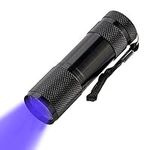 POCKETMAN 9 LED Ultraviolet LED Flashlight/Blacklight, UV LED Flashlight,395nm, Pet Urine and Stain Detector, Find Stains on Clothes, Carpet or Rugs