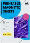 PPD 10 Sheets Printable Inkjet Magnetic Sheets Glossy Finish Premium 13mil Thick Photo Paper Quality, Instant Dry and Water-Resistant 8.5x11 (PPD-31-10)