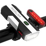 VICTGOAL Cycle Lights USB Rechargeable Bicycle Headlight and Tail Light Set, Powerful LED High Brightness with 6 Modes Waterproof Bicycle Lights Front and Back for Night Cycling (700 Lumen)