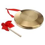 ERINGOGO Interesting Hand Gong 14 inch Gong with Mallet& Hanging String, Chinese Wind Gong Hanging Chau Gong with Great Resonance, Gong Percussion Instrument for Home, Office, Shop Opening Chinese Instruments