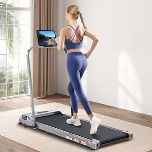 BLACK LORD Treadmill Electric Foldable Walking Pad SL9-H Home Office Gym 2.4HP Fitness Equipment Under Desk, Bluetooth APP Control & Remote Control, Cardio Aerobic Trainer for Jogging Running,Silver
