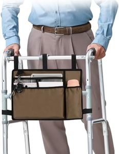 supregear Accessories Bag for Walker, Wheelchair, Rollator - Walker Basket Bag w/Cup Holder - Seniors Caddy Attachment Pouch for Walkers, Water Resistant Large Capacity Carry Storage Carrier Tote
