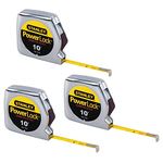 Stanley Hand Tools 33-115 10' x 1/4 PowerLock Pocket Tape Rule (3 Pack)