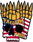 Freedom Fries PVC Patch - Funny Meme Patches, Military Tactical Morale Patch with Hook and Loop Fastener, Cute Patches for Backpacks, Military Uniforms, Jeans, Jackets, Vests, Hats & More