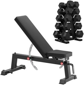 HANDBODE Adjustable Weight Bench Set with 225LB Dumbbell Set, A Frame Weight Rack Stand, 1300 LBS Capacity Home Gym Bench for Weightlifting, Strength Training, Flat, Incline, Upright