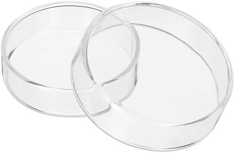 PATIKIL 60mm High Borosilicate Glass Petri Dishes with Lids, Petri Plates for Lab Science Experiment, Clear
