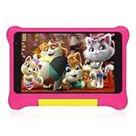 Kids Tablet 7 Inch, Android 12 Tablet for Kids Quad Core 32GB ROM Quad Core, Dual Camera,WiFi, Parental Control Tablets with Kid-Proof Case for Girls and Boys(Pink)