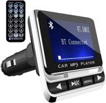 Bluetooth FM Transmitter for Car, Wireless Car Radio Adapter, Handsfree Auto Kit with Remote Control, MP3 Music Player Support USB Charger Siri Google Assistant U Disk/TF Card/Aux