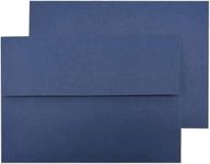 A7 Navy Blue Invitation 5x7 Envelopes 100 Count- Self Seal, Square Flap,Perfect for 5x7 Cards, Weddings, Birthday, invitations, Graduation, Baby Shower, 5.25 x 7.25 Inches, 100 Pack, (Navy blue)