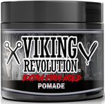 Viking Revolution Extreme Hold Pomade for Men – Style & Finish Your Hair - Extra Firm,Strong Hold & High Shine for Men’s Styling Support - Water Based Male Grooming Product is Easy to Wash Out, 4oz