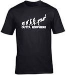 Hippowarehouse Outta Nowhere Wrestling Unisex Short Sleeve t-Shirt (Specific Size Guide in Description) Black