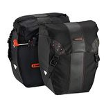 Ibera Bicycle PakRak Clip-On Quick-Release All Weather Panniers (Pair), Includes Rain Cover