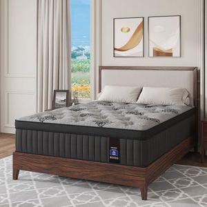 Duchess King Mattress, Hybrid Mattress with Gel Memory Foam Mattresses Pocket Springs Eurotop - High Density Foam Layer - Mattresses in a Box - Medium Firm 34CM