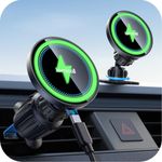 Lamicall 15W for Magsafe Car Mount Charger - Wireless Vent & Dashboard Magnetic Phone Holder Charger, for iPhone 17, 17 Pro, 17 Pro Max, iPhone 16 15 14 for MagSafe Accessories, Electrical Accessories