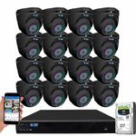 GW Security 16 Channel UltraHD 4K NVR 8MP 4X Motorized Zoom Security Camera System - (8) 8MP 2.8-12mm 4X Optical Zoom Microphone IP PoE Turret Cameras, Smart AI Human & Vehicle Detection (Grey)