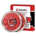 EZARC 115mm Diamond Cutting Discs, Super Thin Fast Diamond Saw Accessory for Angle Grinder, 115mm Cutting Wheel for Porcelain, Granite, Marble, Tiles and Ceramics (2-Pack)