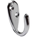 Merriway® BH00524 (5 Pcs) Chrome Plated Single Robe Hook - Pack of 5 Pieces