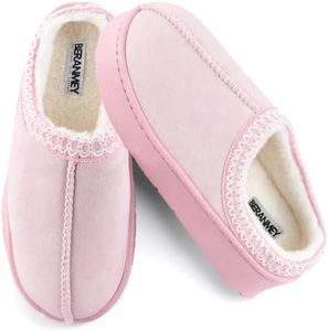 Plush Platform Slippers for Women & Men - Cozy Non-Slip Sole,Warm Fuzzy Lined House Shoes for Indoor Outdoor Short Ankle Slippers (Pink, US, Adult, Women, 6.5, Numeric Range, US Footwear Size System, 7, Medium)