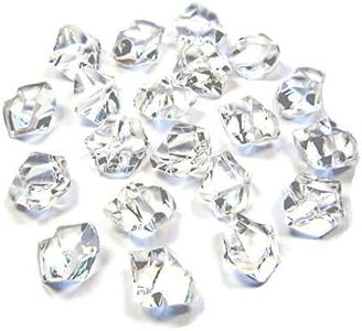 ARZASGO 1000PCS Clear Acrylic Gem Stones - 2/4 Inch Fake Diamond Ice Cubes Crystals for Vase Fillers, Table Scatter, Birthday Party Favor, Wedding Decoration, Arts Crafts