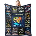 Fishing Gifts for Men, Fishing Gifts Blanket 150x130CM, Best Gifts for Fisherman, Funny Fishing Gifts for Men, Gifts for Men Who Love Fishing Stuff, Unique Fishing Gift for Men Birthday Women Throw