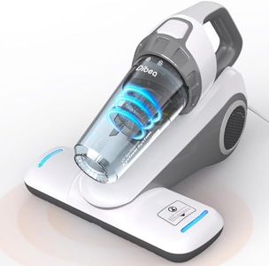 Dibea Handheld Bed Vacuum Cleaner, Mattress Vacuum Cleaner with 15KPa Suction, Washable HEPA Filter for Deep Clean Fur, Hair, Dust on Sofa, Couch, Carpet and Fabric, White