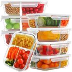 Bayco 8 Pack Glass Meal Prep Contai