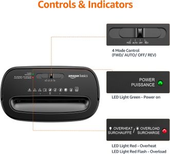 Amazon Basics 8-Sheet Paper Shredder – Cross-Cut for Home or Office