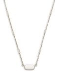 Kendra Scott Fern Pendant Necklace for Women, Dainty Fashion Jewelry, Bright Silver-Plated