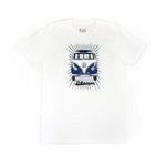 BRISA VW Collection - Volkswagen Hippie Bus T1 Camper Van T-Shirt Unisex with Vintage/Retro Design (L/Samba Stripes/Blue&White)