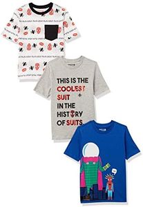 Spotted Zebra Boys' Kids Disney Star Wars Short-Sleeve T-Shirts, 3-Pack Marvel Spidey, X-Large