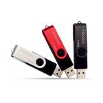 ENUODA 16GB Memory Stick 3 Pack USB 2.0 Flash Drive Swivel Design Pen Drive USB Stick Thumb Drive for Data Storage (Black Silver Red)