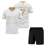 Sports Portu 2024 Football Jersey Ronaldo 7 Home (Kid's, Boy's & Men's) (11_12 Years, Beige)