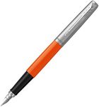 Parker Jotter Originals Fountain Pen, Classic Orange Finish, Medium Nib, Blue & Black Ink