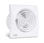AIR 6 Lite-150T Silent Bathroom Extractor Fan with Timer for 6'' / 150mm Ducting, Powerful Extract Rate 230m3/h, Wall Ceiling mounted Exhaust fan