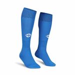 Nivia Plain Encounter Football Stockings for Men & Women, Knee Length Stockings, Football Socks, Soccer Socks, (R. Blue/White) Size-L