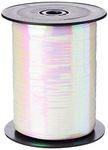 Amscan 991003 - Iridescent White Curling Balloon Ribbon Spool - 230m