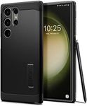 SPIGEN Tough Armor Case Designed for Samsung Galaxy S23 Ultra (2023) Heavy Duty Hard Cover - Black