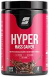 Sparkfusion Hyper Mass Gainer High Protein Muscle Building & Weight Gainer Formula | 16.8g Protein,58.80g Carbs,306 Calories With Milk for Muscle Support & Muscle Mass Gain | 1000 Gm | Chocolate Flavour