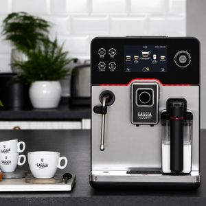Gaggia Accademia Bean to Cup Coffee Machine – One Touch Espresso & Cappuccino Maker, Stainless Steel