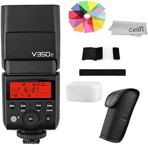 Godox V350F Li-ion Battery Powered 2.4G Wireless TTL Speedlite Flash with Color Filter for Fujifilm GFX50S, X-Pro2, X-T20, X-T2, X-T1 Digital SLR Cameras