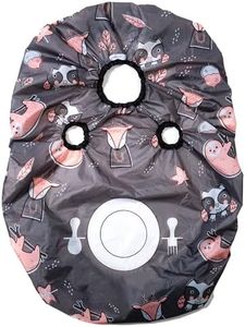 grabease Allover Waterproof Bib for Self-Feeding Infants and Toddlers, Machine Washable, Ages 6-24 Months, Gray