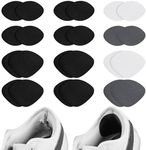 12 Pairs Sneaker Heel Repair Shoe Heel Patch Hole Wear Prevention Insert Quick Patch Shoe Hole Repair Patch Kit for Sneaker, Leather Shoes, High Heels, Black